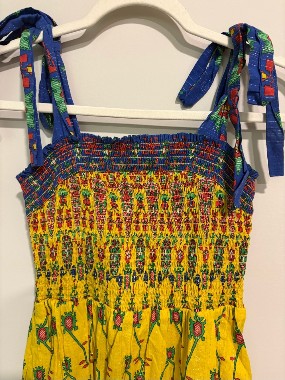 Shoshanna Geometric Smocked MIDI Dress Small - Picture 3 of 6